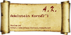Adelstein Kornél névjegykártya